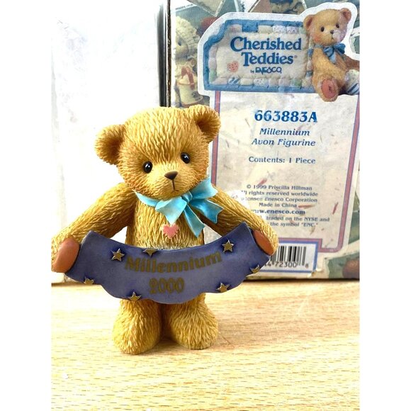 NIB Cherished Teddies Millennium 2000 Figurine 663883A By Enesco Collectible Vin - Picture 1 of 6